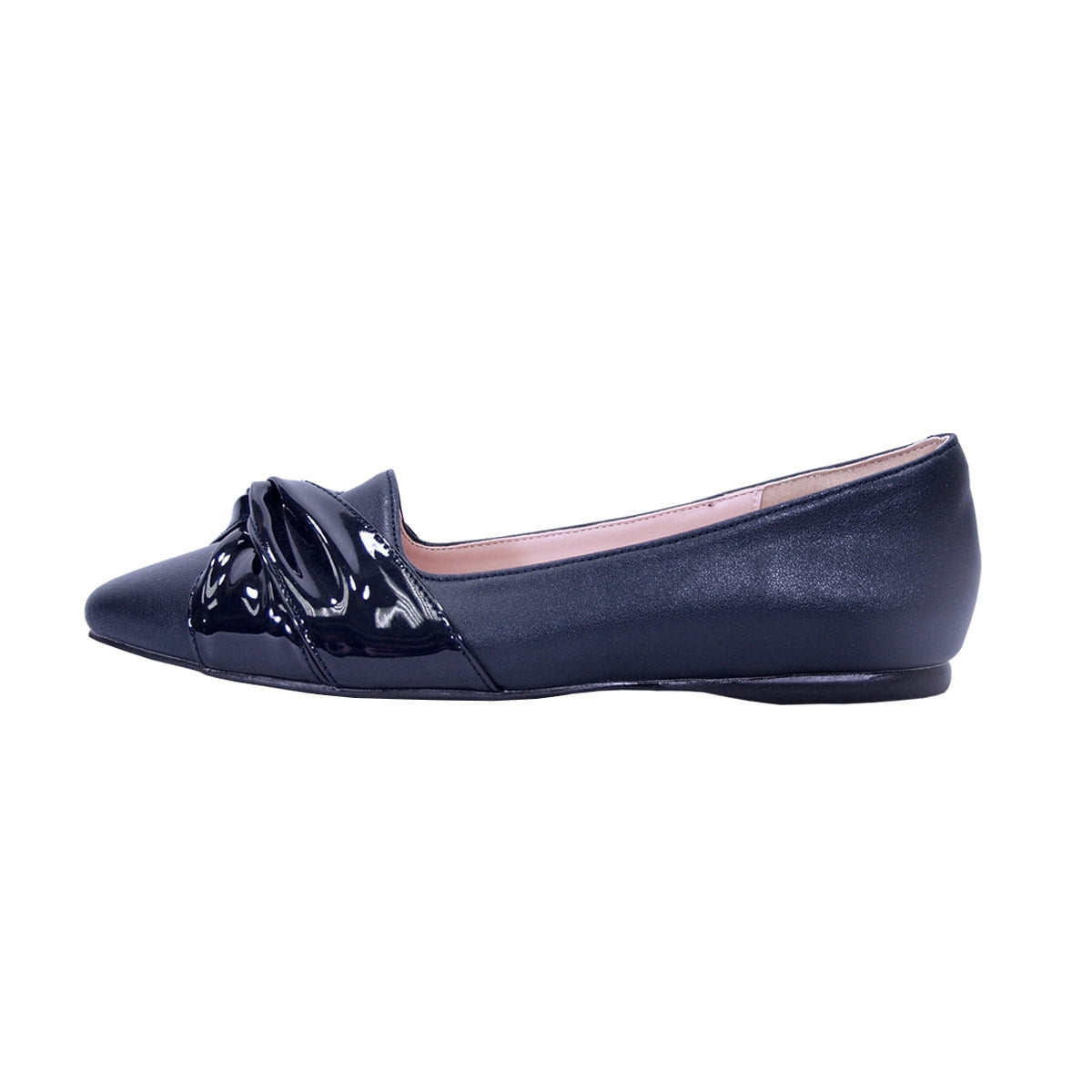PEERAGE Whitney (FT6045) Women Wide Width Pointed Toe Flats NAVY 6.5