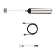 thumbnail image 1 of COMPUKAS 1 Set of Electric Milk Frother Whisk for Coffee Three Layer Spring Design Rechargeable for Home Kitchen, 1 of 8