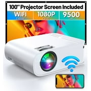 ARTSEA 5G WiFi Projector for iPhone, Native 1080P Projector 9500L Full HD Projector Outdoor Video Projector 300", Synchronize Smartphone & 4K Movie Projector Compatible with Laptop/TV Stick/HDMI/PS4