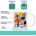 thumbnail image 2 of Gift Design Fish Food Cute Happy Kitchen Sushi 11 Ounce 11 Oz White Ceramic Coffee Mug 465728, 2 of 7