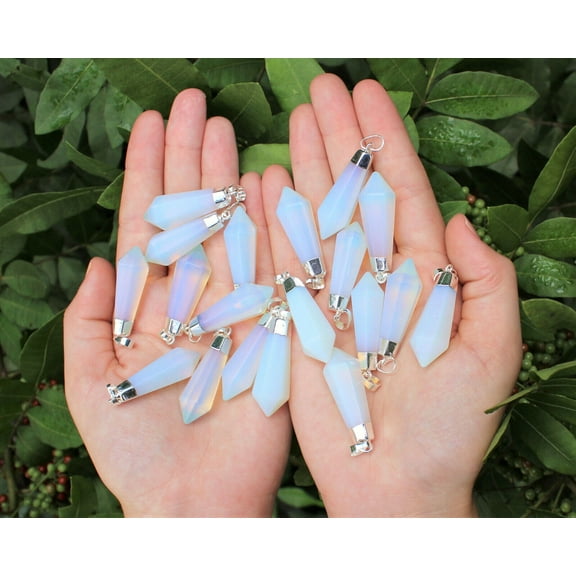 Opalite Faceted Pendant (Opalite Jewelry, Necklace, Opalite Crystal Pendant)