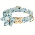 thumbnail image 1 of Dosaele Personalized Dog Collar with Floral Engraving - Adjustable Nylon Flower Buckle  Durable & Comfortable for Small  Medium & Large Dogs  Stylish Paw Print Design  Secure Fit  Dog Col, 1 of 7