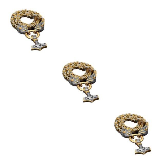 Ruiboury Collier Unique en Acier Inoxydable Incontournable pour Homme Moderne Collier Homme Collier Homme Collier Colliers Pendentif Tel Qu'illustré 50cm 3Ensemble