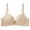 Beige, variant on Womens Lace V Neck Bra Without Steelring Push Up Fine Shoulder Strap Everyday Bras Black 70
