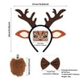 thumbnail image 4 of FYEGRE Deer Headband For Kids Festive Holiday Party Outfit With Elegant Bow Tie And Detachable Tail Piece Khaki One Size, 4 of 8