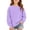 Purple-17, variant on Mitankcoo Girls Crew Neck Long Sleeve Sweatshirt Loose Pullover with Kangaroo Pocket & Side Split Hem for Kids Daily