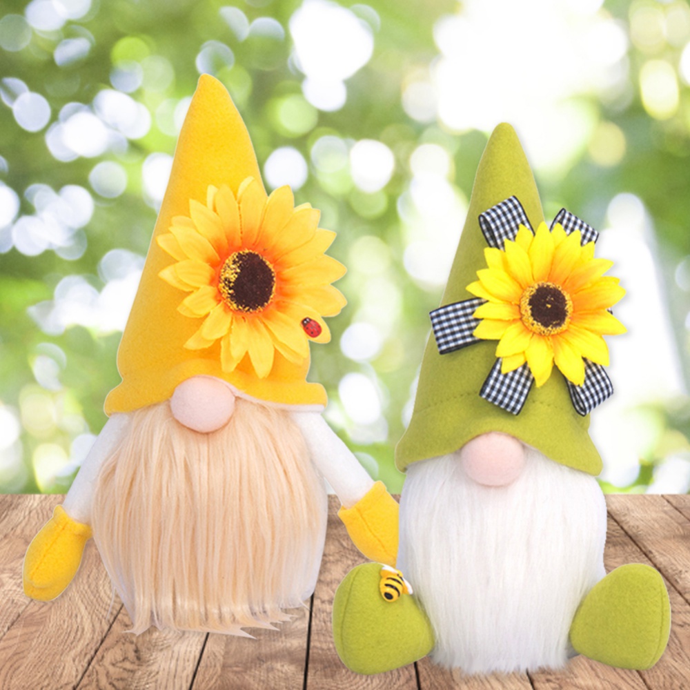 2 Pack Sunflower Garden Gnome, Bumble Bee Gnomes Plush, Bumble Bee Gnomes  Plush Decor,World Bee Day Fall Decor ,Fall Holiday Bee Decorations  Ornaments for The Home 