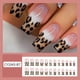 thumbnail image 2 of 24Pcs Full Cover Acrylic Nail Golden Glitters Leopard Designs French Tip Artificial Nail Press On Nail for Women, 2 of 4