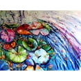 thumbnail image 2 of Kovacs, Anna Brigite 14x12 Black Ornate Wood Framed with Double Matting Museum Art Print Titled - Autumn and Water Lillies, 2 of 4