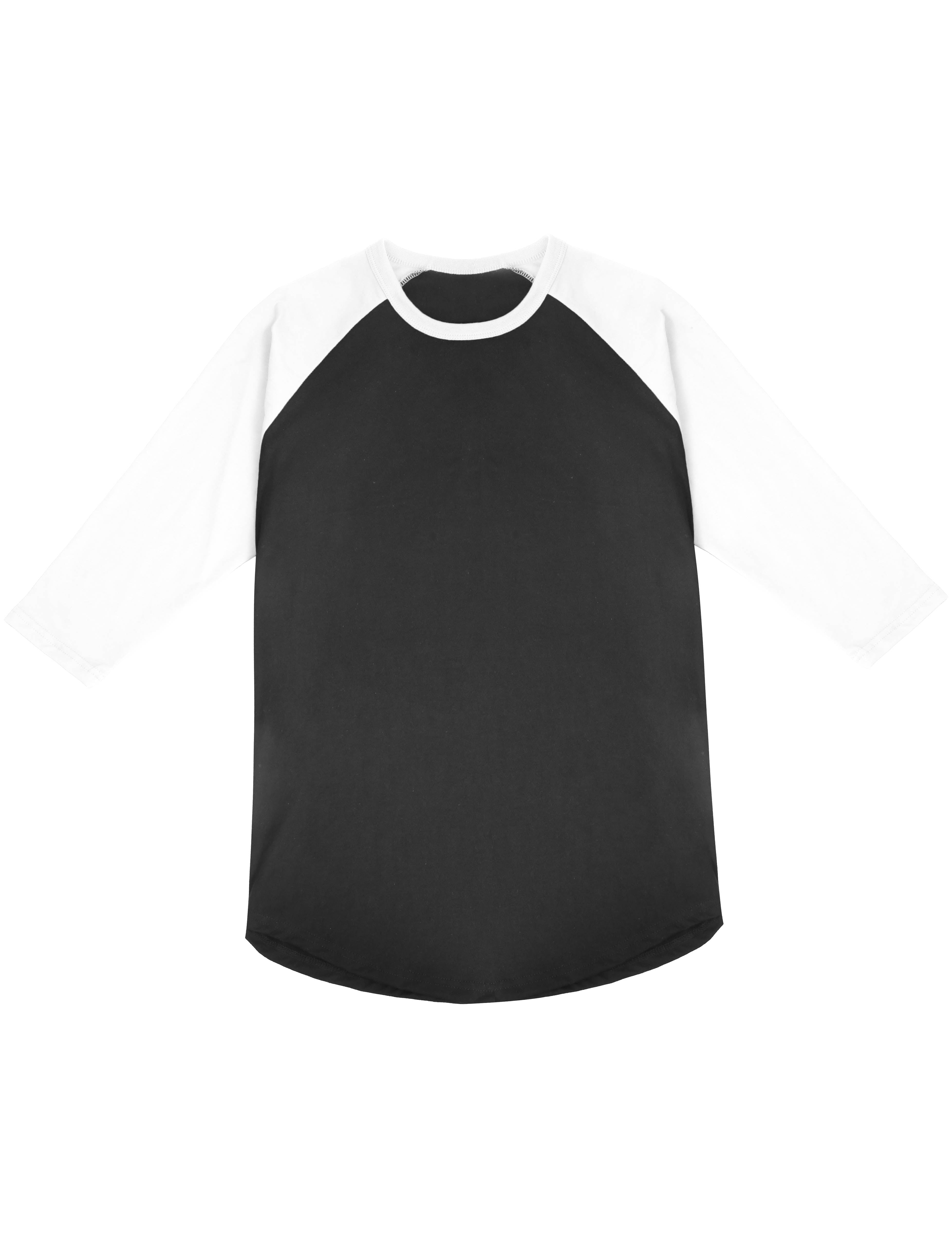 Hat and Beyond Men's Active Baseball 3/4 Sleeve Raglan TeeShirts