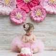 thumbnail image 6 of Anvazise Baby Girl Crown Letter Shiny Sequins Flower Headwear Birthday Festival Headband Pink1, 6 of 13