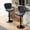 Dark Gray, variant on Homefun Bar Stools Set of 2 PU Leather Adjustable Swivel Counter Height Back Support Kitchen Breakfast Bar Capacity Modern