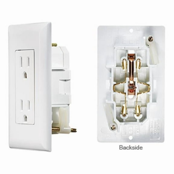 RV Designer S811 Dual Outlet With Cover-Plate- White