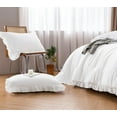 thumbnail image 4 of JOLUSERE White Ruffled Comforter Set Queen 3PCS Vintage Shabby Chic Bedding Soft Comforter Set All Season, 4 of 10
