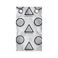 thumbnail image 1 of Abstract Hanging Pocket Organizer, Geometric Triangles and Circles with Little Dots Creative Modern Design, Printed Polyester Storage Bag with Pockets, 9" x 16", Charcoal Grey White, 1 of 2