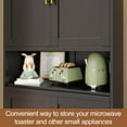 thumbnail image 5 of 61”H Metal kitchen Pantry Storage Cabinet,Hollow Texture Storage Cabinets with 4 Door and Shelves, Freestanding Cupboard Pantries Hutch for Living Room, Entrance,Laundry Room and Bathroom - Black, 5 of 16