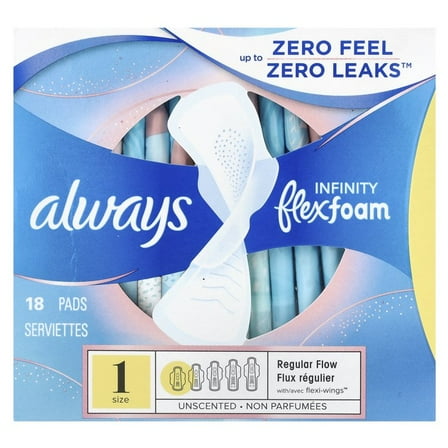 Infinity with Flex Foam Flexi-Wings, Regular Flow 18 ea