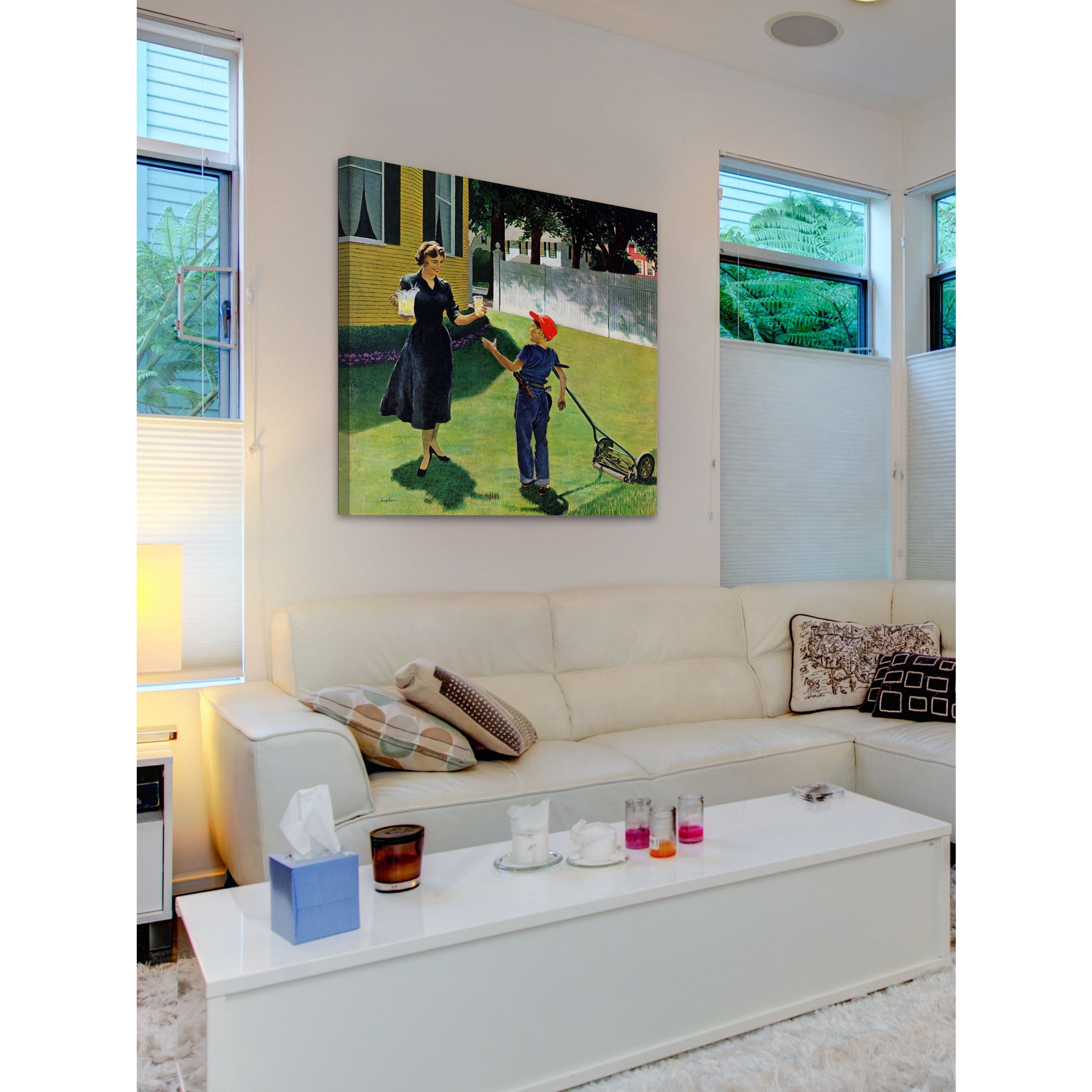 Marmont Hill "Lemonade for the Lawnboy" by George Hughes Painting Print on Canvas