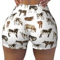 thumbnail image 2 of Lsque Cow Pattern High Waisted Biker Shorts for Women-Tummy Control Fitness Athletic Workout Running Yoga Gym Shorts,Moisture-Wicking-X-Large, 2 of 9