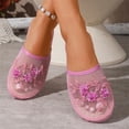 thumbnail image 4 of Chinese Slippers for Women, Mesh Floral Flats Slippers, Breathable Plum Blossom Embroidered Anti-slip Sandals 39, 4 of 6