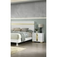 thumbnail image 6 of Miekor Furniture Modern White 3pc Bedroom Set Full Size Bed w LED 2x Nightstands Mattress Ready Furniture Acrylic Trim 89007, 6 of 12