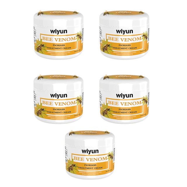 Crema para psoriasis con veneno de abeja (1/3/5 unidades), alivia el enrojecimiento y la picazón, repara la piel de manos y pies, para todo tipo de piel.