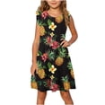 thumbnail image 1 of RXIRUCGD 2025 Vêtements d'Été pour Enfants Robe d'Été à Manches à Volants pour Filles 4-14T, 1 of 7