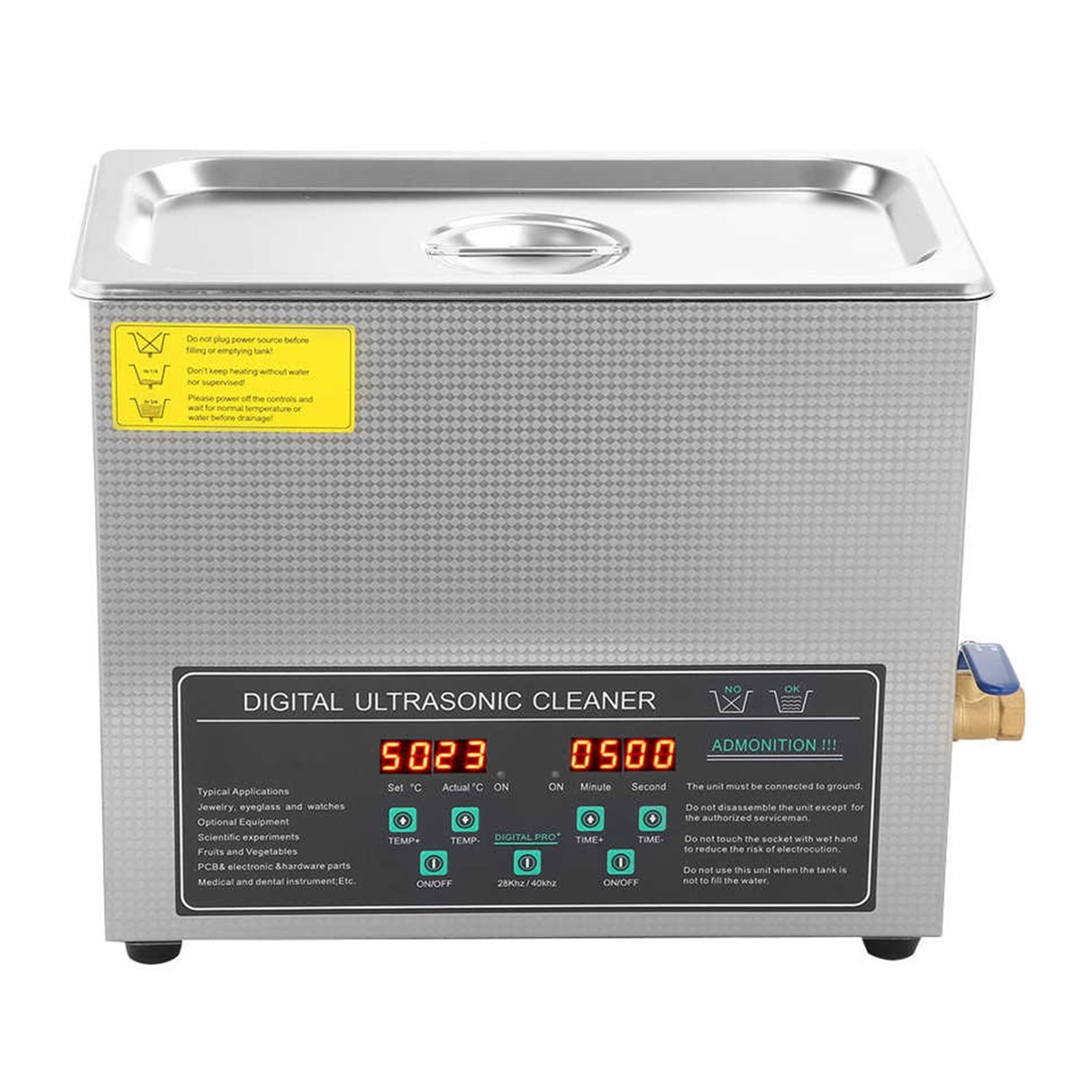 10L Ultrasonic Cleaner Double Frequency Digital Time Ultrasound Washing Machine Bath For Jewelry Glasses Watch Cleaning ,Strong Cleaning