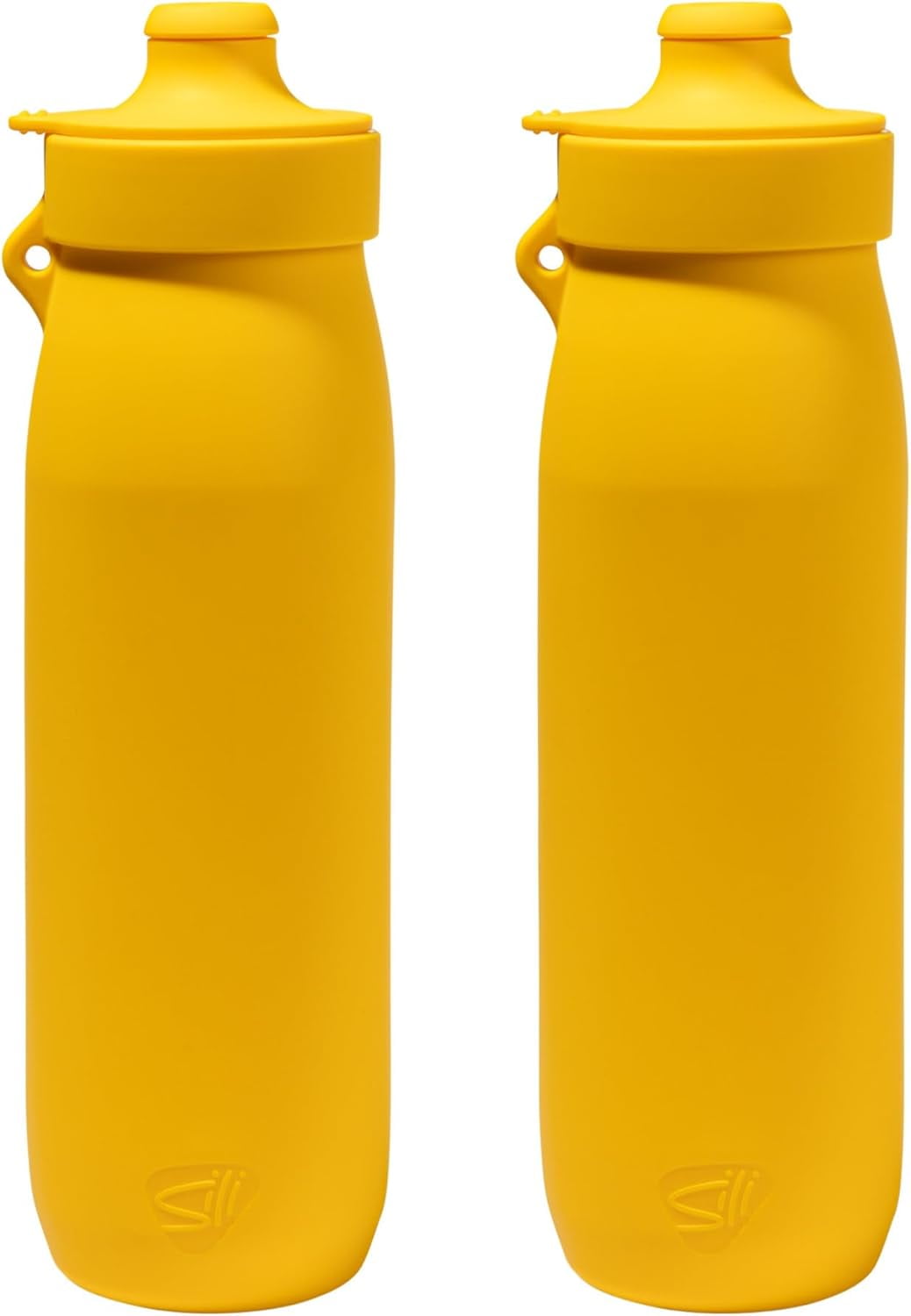 Silipint 30oz Silicone Water Bottle – Unbreakable, Non-Toxic, Dishwasher, Microwave, Oven & Freezer Safe – Leakproof Travel Water Bottle Hiking, Sports, Camping, Pack of 2, Americana