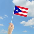 thumbnail image 3 of 50 Pack Puerto Rico Hand Held Mini Stick Flags, Puerto Rican Small Miniature Stick Flag with 8.2 x 5.5 Inch Flag, Outdoor Decoration, Party Decorations, Supplies for Parades, Festival Events Celebrat, 3 of 5