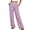 Purple, variant on UVN Pants for Women Gingham Wide Leg Casual Lounge Bottoms Ladies Plaid Trousers with Pocket