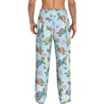thumbnail image 3 of Picia Colorful Sea Turtle Mens Soft Woven Cotton Elastic Waistband Sleep Pajama Pant Lounge Sleep Pant With Pockets And Drawstring-XX-Large, 3 of 9