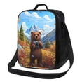 thumbnail image 1 of Disketp Snowy Mountain Photography Bear Bolsa Térmica Estampada para Almuerzo, Lonchera para Hombres y Mujeres Adultos, 1 of 7