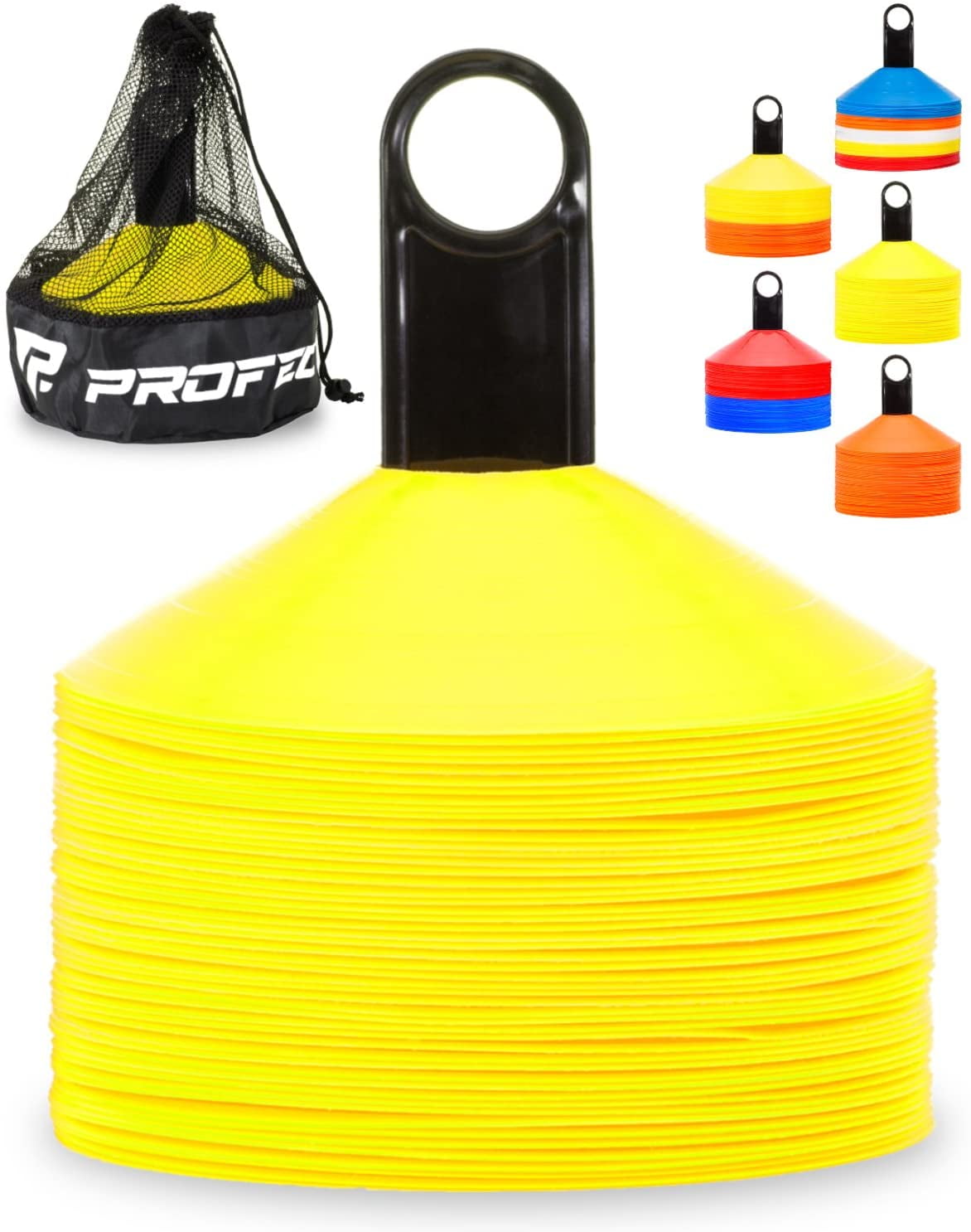 Pop up training cone safety plastic cones markers pitch agility x 10 