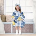 thumbnail image 7 of FORMRS Wearable Blanket Hoodie with Sleeves for Kids Cozy Flannel Sweatshirt, Light Blue Lemon, 7 of 7