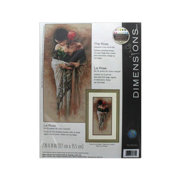 Dimensions Cross Stitch Kit 7x14 The Rose