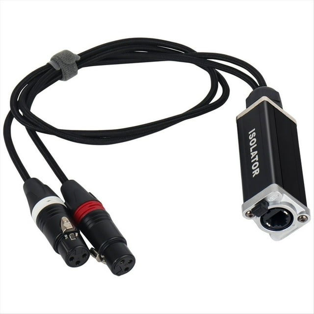 2 Channel XLR Network Cable Extender Network Signal Extender 3Pin XLR Female to RJ45 Ethernet Extender Female