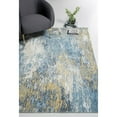 thumbnail image 6 of 5â€™ x 8â€™ Blue Gold Abstract Painting Modern Area Rug, 6 of 9