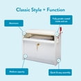 thumbnail image 2 of Architectural Mailboxes Mailsafe Locking, Plastic, Medium, Wall-Mount Mailbox in White, 2 of 9