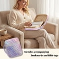 thumbnail image 2 of TSOVTHRID Purple Pink Marble Print Bible Case for Christian, Bible Carrying Case Quilted Sturdy, Portable Bibles Bags for Women Men Daily Use, 10.6 x 8.3 x 2.2 Inch, 2 of 7