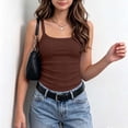 thumbnail image 4 of LEKWK Girls Ribbed Knit Camisole Kids Sleeveless Scoop Neck Tank Tops Slim Fit Stretch Comfy Undershirts Summer Casual Dance Yoga Going Out Tops 3-13Y, 4 of 7