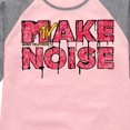 thumbnail image 3 of MTV Logo - Make Noise - Toddler And Youth Girls Raglan Graphic T-Shirt, 3 of 5