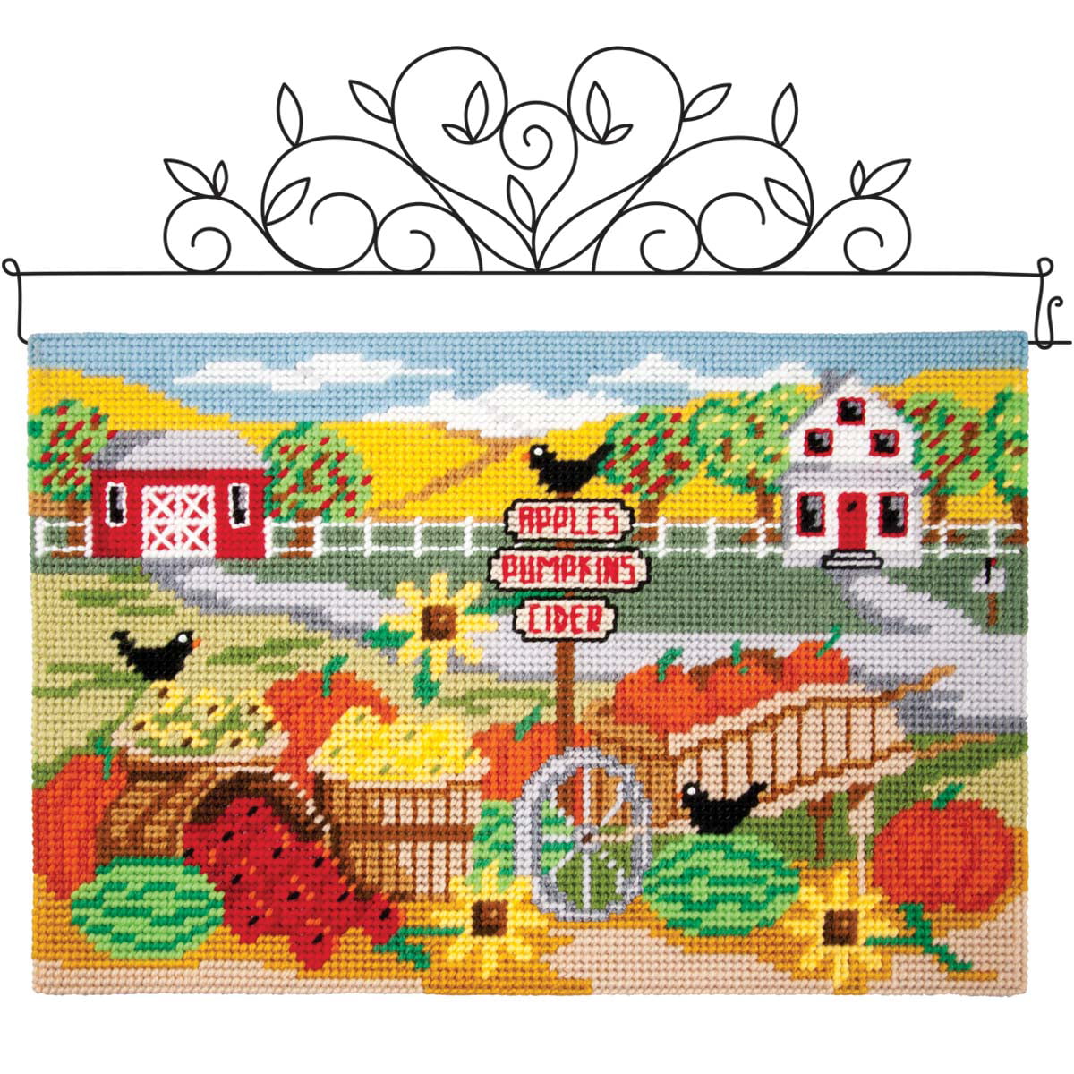 Buy Herrschners® Autumn Bounty Wall Hanging Plastic Canvas Kit at Walmart.c...