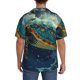 thumbnail image 3 of Balery Surfing Turtle Camisa Casual de Manga Corta con Botones para Hombre, Texturizada, Estilo Cubano, para Playa, Verano-Large, 3 of 5