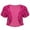 Hot Pink, variant on TiaoBug Women Shiny Sequin Jacket Short Sleeve Glitter Cropped Blazer Bolero Shrug Top