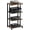 Black, variant on Media Stand with Detachable Baskets, 4-Tier AV Media Stand Corner Shelf for DVD Players/Cable Boxes/Games Consoles, Audio Storage Rack for Living Room, Gaming Room, Music Studio, Black