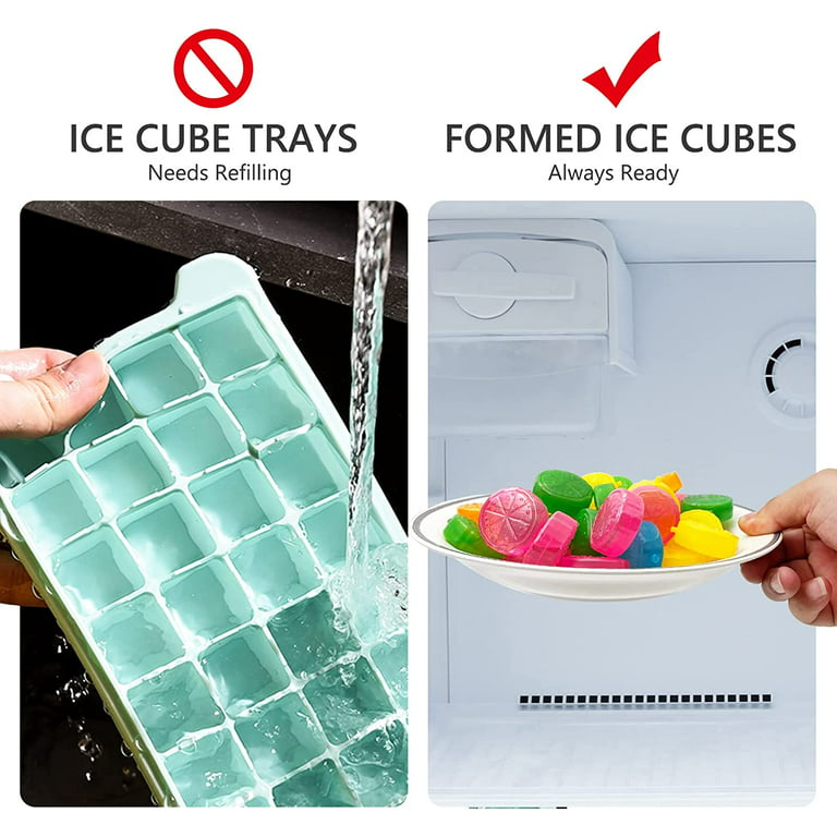 Reusable Ice Cube, 40Pcs Plastic Ice Cubes, Quick-Freeze Easy-to
