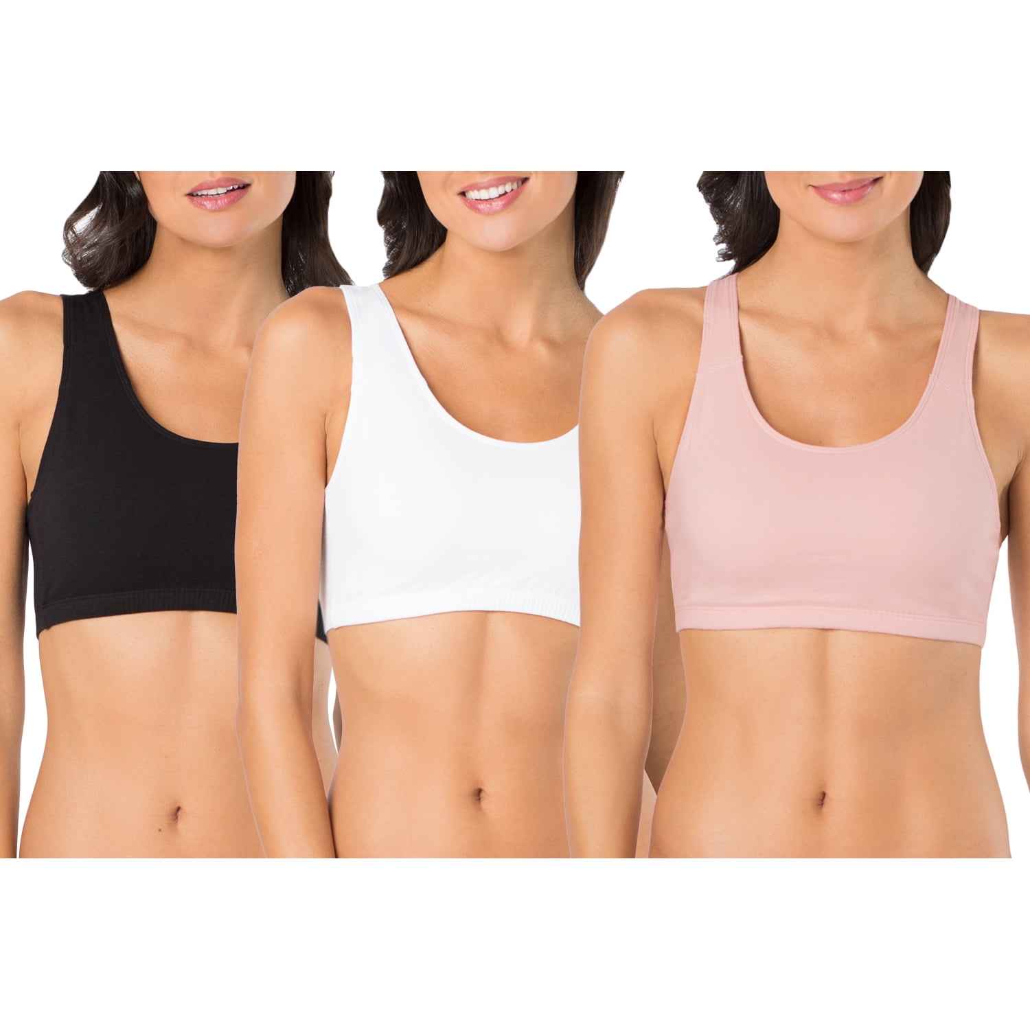 Buy ESOROUCHA Women's Girl's Cotton Sport Bras Pack of 3 Online In