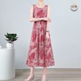 thumbnail image 1 of Vestido de seda de algodón de longitud media para mujer, novedad de verano Eccomum Traje 42 M, 1 of 5