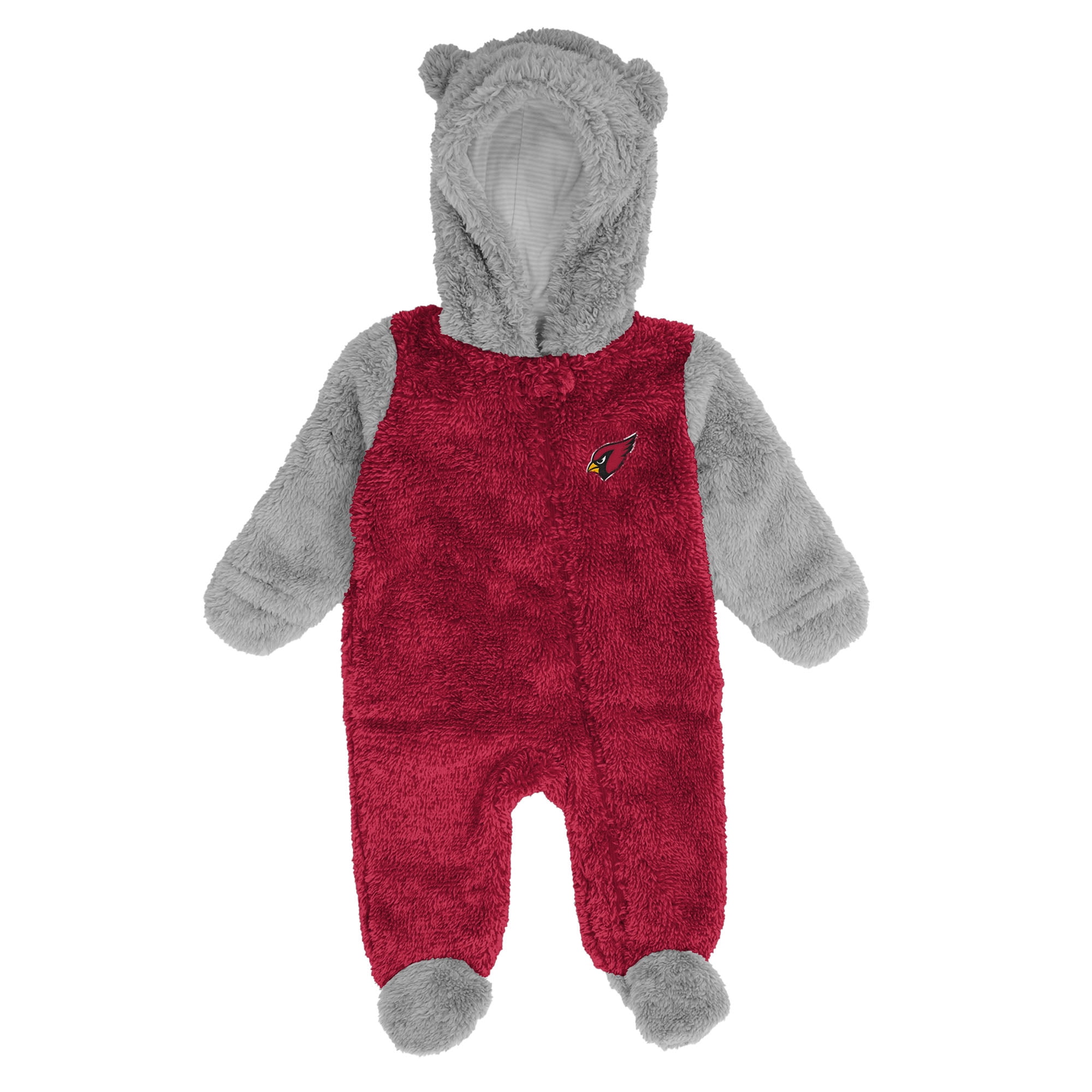 Newborn & Infant Cardinal Arizona Cardinals Game Nap Teddy Fleece Bunting Full-Zip Sleeper